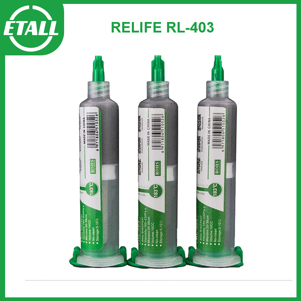 قصدير سائل (معجون شبلنة) Relife RL-403 درجة انصهار 183°C سعة 35 جرام